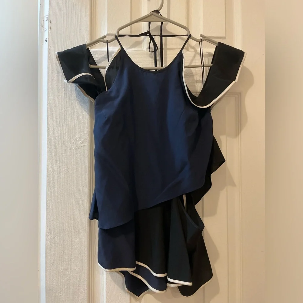 Jonathan Simkhai Black and Navy Tank